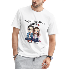Together Since - Personalized Shirt - Anniversary, Valentine's Day Gift For Spouse, Husband, Wife, Lovers, Girlfriend, Boyfriend