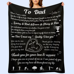 Couverture de fête des pères pour hommes - Cadeaux papa de fils ou fille 