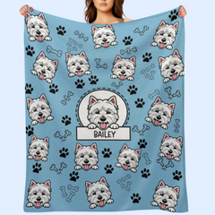 Lovely Dog - Couverture polaire personnalisée avec nom - Cadeaux pour les amoureux des chiens