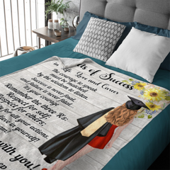 Clipart personnalisé Secrets de la réussite Graduation Gift Blanket 