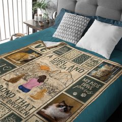 [Photo insérée] Un lien incassable pour une fille et ses chats - Couverture personnalisée - Cadeau d'anniversaire pour la fête des mères pour maman chat, amoureux des chats, papa chat