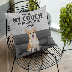 Oreiller personnalisé avec photo personnalisée - This Is My Couch - Cadeau pour les amoureux des animaux de compagnie