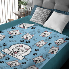 Lovely Dog - Couverture polaire personnalisée avec nom - Cadeaux pour les amoureux des chiens