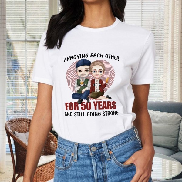 Annoying Each Other For Many Years Still Going Strong - Anniversary Gifts, Gift For Couples, Husband Wife - Personalized Unisex T-shirt - lovscape