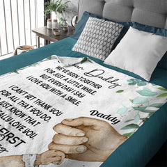Je t'aime avec un sourire pour la première fête des pères - Couverture personnalisée - Cadeau d'anniversaire pour la fête des pères pour le premier papa 