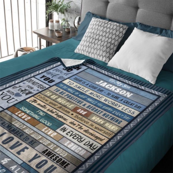 Best Wishes Custom Name Blanket-Gift for Boy - Lovscape