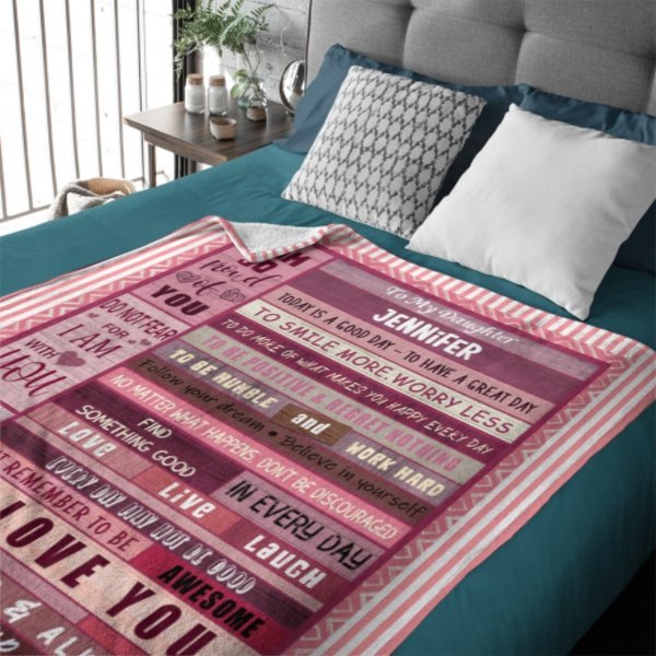 Best Wishes Custom Name Blanket-Gift for Girl - Lovscape