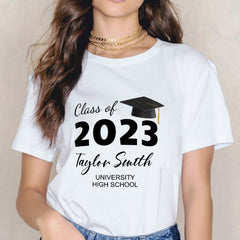 Class of 2023 Graduation Custom Name School T-Shirts - Graduation Gifts - lovscape