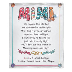 Custom kids name Blanket Birthday - Mother's day Gift for Nana - Lovscape