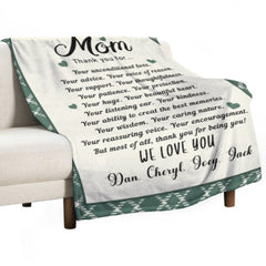 Custom kids name Grandma Soft Blanket - Gift for Grandma Nana Mom Birthday Mother's day - Lovscape