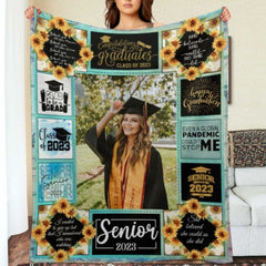 Custom Photo Graduation Blanket - Class of 2023 Gift - Lovscape