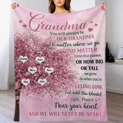 Nous ne serons jamais séparés grand-mère - Couverture personnalisée - Cadeau d'anniversaire de la fête des mères pour maman, grand-mère, nana 