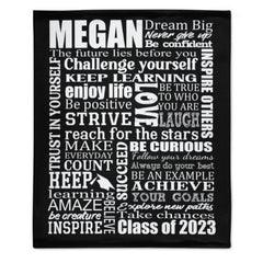 Dream Big Graduation Custom Name Blanket - Lovscape