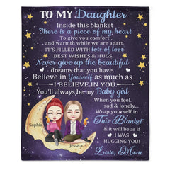 To My Daughter I Love You Forever - Personalized Blanket - Birthday, Loving Gift For Daughter, Baby Girl