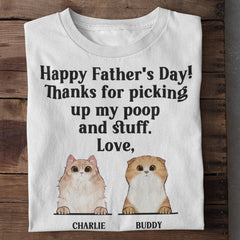Bonne fête des pères au meilleur papa de tous les temps - chat personnalisé T-shirt unisexe personnalisé - fête des pères, cadeau pour les propriétaires d'animaux, les amoureux des animaux