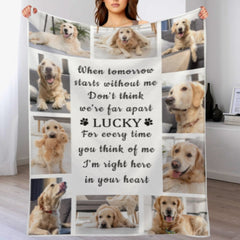 For Every Time You Think Of Me, I'm Right Here Inside Your Heart - Personalized Blanket - Lovscape
