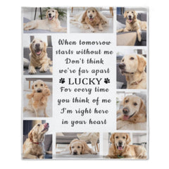 For Every Time You Think Of Me, I'm Right Here Inside Your Heart - Personalized Blanket - Lovscape