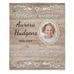 For Every Time You Think Of Me, I'm Right Here Inside Your Heart - Upload Image - Personalized Blanket - Lovscape