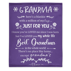 Here's A Blankie With A Million Of My Hugs - Family Blanket - New Arrival, Christmas Gift For Grandma - Lovscape