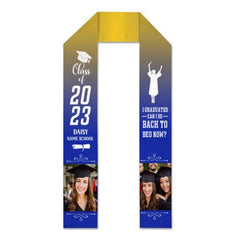 I Graduated Can I Go Back To Bed Now Stoles, Photo Class of 2023 Stoles - Graduation gift - Lovscape