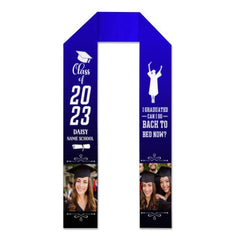 I Graduated Can I Go Back To Bed Now Stoles, Photo Class of 2023 Stoles - Graduation gift - Lovscape