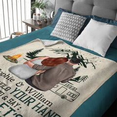 I Want To Go Camping With You At 80 - Gift For Camping Couples, Personalized Blanket - Lovscape