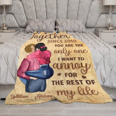 I'm Yours, No Returns Or Refunds - Couple Personalized Custom Blanket - Gift For Husband Wife, Anniversary - Lovscape