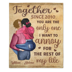I'm Yours, No Returns Or Refunds - Couple Personalized Custom Blanket - Gift For Husband Wife, Anniversary - Lovscape