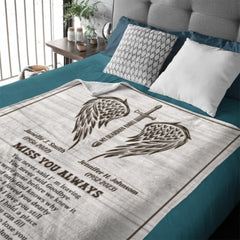 Missing You Always - Memorial Personalized Custom Blanket-Sympathy Gift For Family Members - Lovscape