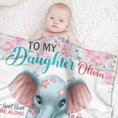 My Little Girl, Never Feel That You Are Alone - Family Blanket - Christmas Gift For Daughter From Mom - Lovscape