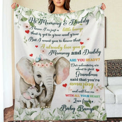 Our Adventures Are About To Start - Family Personalized Custom Baby Blanket - Baby Shower Gift - Lovscape