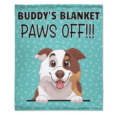 Paws Off - It's My Blanket - Gift For Dog Lovers - Personalized Blanket - Lovscape