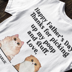 Bonne fête des pères au meilleur papa de tous les temps - chat personnalisé T-shirt unisexe personnalisé - fête des pères, cadeau pour les propriétaires d'animaux, les amoureux des animaux