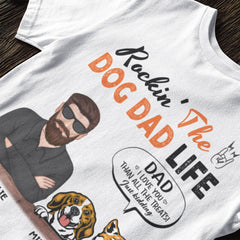 Rockin' The Dog Dad Life - Dog Personalized Custom Unisex T-shirt- Father's Day, Gift For Pet Owners, Pet Loversng✈️