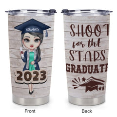 Shoot For The Stars Graduate - Personalized Tumblers - Lovscape