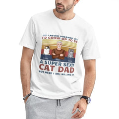The Ultimate Cat Dad - Personalized Unisex T-Shirt - lovscape