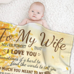 To My Wife Never Forget That I Love You - Gift For Couples, Personalized Blanket - Lovscape