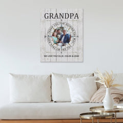 True North Custom Photo Canvas - Gift for Grandpa - Lovscape
