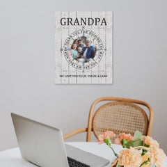 True North Custom Photo Canvas - Gift for Grandpa - Lovscape