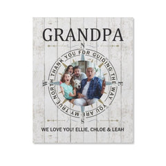 True North Custom Photo Canvas - Gift for Grandpa - Lovscape