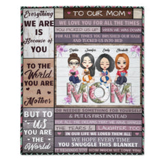 We Love You For All The Times - Family Personalized Custom Blanket - Birthday Gift For Mom From Daughter - Lovscape